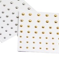 Vente chaude transfrontalière : Patchs en acrylique semi-ronds couleur métallique, à coller, effet diamant, pour lèvres, nez, sourcils et ongles, formes géométriques DIY