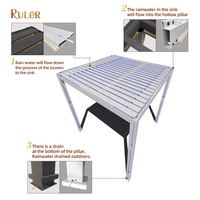 Pérgola Bioclimática Moderna de Aluminio con Techo de Láminas Motorizadas 3x3 4x4