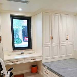 Ensemble de chambre à coucher en bois complet, luxe, cadre en bois, rangement à domicile, mobilier de chambre à coucher moderne et simple - Product Image 1