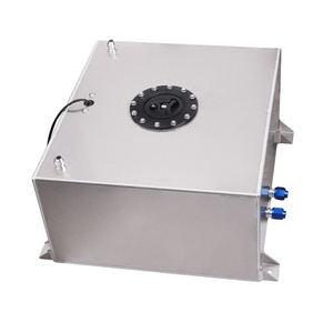 Tanque de Combustible Cuadrado Universal de Aluminio de 60L, Tanque de Combustible Modificado para Carreras con Espuma Interna Anti-Sobretensiones, Sensor de Nivel de Combustible - Product Image 1