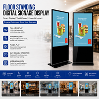 Kiosque d'affichage numérique tactile Full HD avec SDK, animations, mises à jour réseau USB, gestion à distance 24/7 pour centres commerciaux et usage professionnel