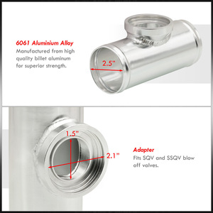 Válvula de descarga (Wastegate) de turbocompresor SqV de tres vías, base de 63mm/76mm, aleación de aluminio, externa, para actualización/reequipamiento - Product Image 4