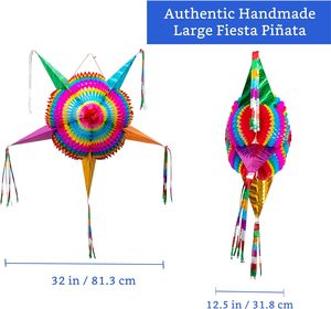 Piñata pliable artisanale de grande taille pour fête d'anniversaire, piñata mexicaine pour enfants, piñata étoile pour fête - Product Image 3