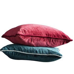Velvet <b>Throw</b> Pillow Cover Solid Color Square Eco-Friendly Europe Style 100% Cotton Filling Removable Washable Decorative - Product Image 1