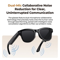 Lunettes intelligentes avec étui de charge, prise en charge d'une seule caméra, enregistrement vidéo 4K, commande vocale, traduction en temps réel, assistant IA, IP67