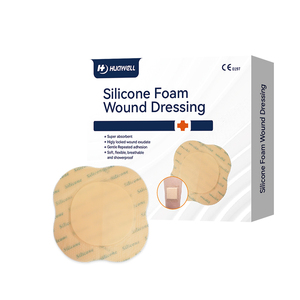 <span class=keywords><strong>Pansement</strong></span> en mousse de <span class=keywords><strong>silicone</strong></span> imperméable à bordure – Idéal pour la protection du sacrum, des ulcères des jambes et des brûlures – Approvisionnement transfrontalier - Product Image 1
