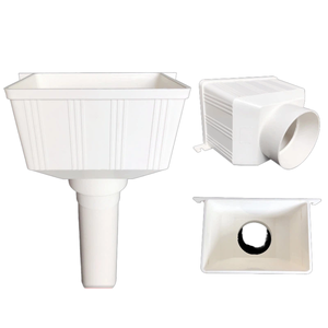 Collecteur d'eau de pluie carré haute pression 75 110 160 mm en <span class=keywords><strong>PVC</strong></span>, raccords de tuyauterie de drainage, descente d'eau, <span class=keywords><strong>entonnoir</strong></span>, récepteur d'eau, étanche, pour toiture - Product Image 4