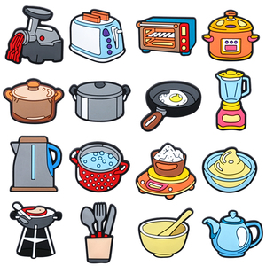 Accesorios de Cocina al por Mayor, Adornos de PVC para Zapatos, Hebillas Decorativas para Utensilios de Cocina, Dijes para Zapatos, Utensilios de Cocina para Niños - Product Image 2