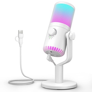 RGB Gaming USB <b>Microphone</b> Direct Monitor Programmable Mic <b>for</b> Gaming Live Streaming Podcast <b>Computer</b> - Product Image 1