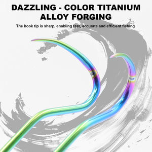 얼음 낚시 바늘 낚시 개프 스피어 후크 27cm 대나무 손잡이 태클 낚시 개프 - Product Image 2