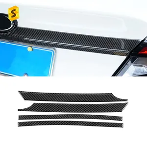 Shasha Carbon Auto Exterieur Accessoires Voor Subaru Wrx 2022 4 Stuks Kofferbak Achterklep Handvat Chroom Strip Sticker