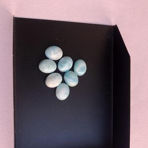 Piedras de Larimar Azul Natural de 10x14 mm, Cabujones Ovalados Lisos Sueltos para Joyería, Calidad AAA, Certificación IGI - Product Image 2