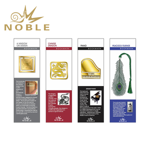 Nuovo arrivo elegante pennarello per <span class=keywords><strong>libro</strong></span> a forma di piuma di pavone in metallo con nappa - Product Image 2