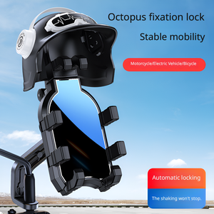 Soporte <span class=keywords><strong>de</strong></span> <span class=keywords><strong>Teléfono</strong></span> para Manillar <span class=keywords><strong>de</strong></span> Motocicleta y Bicicleta, Resistente al Agua y a los Golpes, <span class=keywords><strong>de</strong></span> Aleación <span class=keywords><strong>de</strong></span> Aluminio, Color Negro, para Navegación - Product Image 1