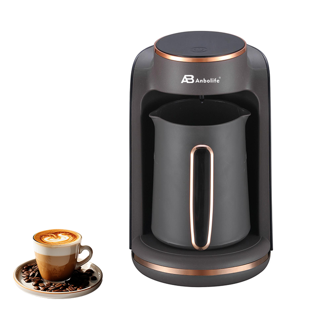 Anbo New Design Mini Espresso Brewing Portable Turkish Electric Coffee Maker Grinder 600W Single Head Coffee Machine