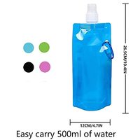 Bouteille d'eau en plastique pliable pochette à boisson pliable pour les sports de plein air pour le vélo randonnée voyage