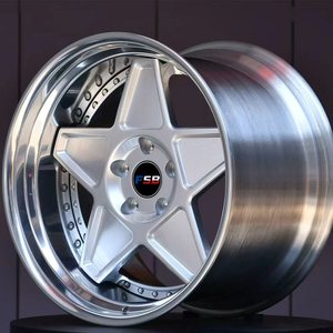 ล้ออลูมิเนียม FSB Forged 2-Piece สีเงินเงาแบบขอบลึก ปรับแต่ง PCD ET ดีไซน์และงานตกแต่งสำหรับ IS300 G82 S5 S7 R8 - Product Image 1