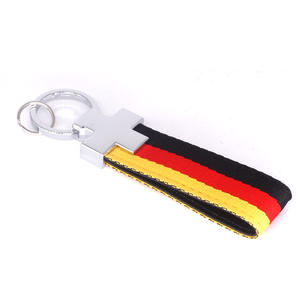 Portachiavi Auto con Bandiere Germania Italia Francia, Nastro in Nylon Tricolore con Stampa Digitale, Portachiavi in Nylon per <span class=keywords><strong>BMW</strong></span> - Product Image 2