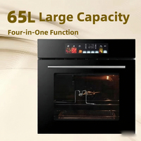 Four électrique encastrable grande capacité 80L 2200W, four à convection professionnel avec rôtissoire et contrôle de température indépendant pour usage domestique