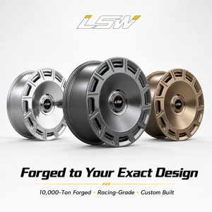 LSW LS8045 Universal Custom Forged Alloy Wheel Retro <b>Polished</b> Chrome <b>Car</b> Rim Custom Offset PCD - Product Image 5