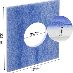 Filter Cotton 226x226mm <b>Blue</b> And White For Bathroom Ventilation Fan Replacement Part - Product Image 4