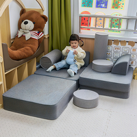 Nuevo estilo Kids Play Couch Sofás suaves para niños Sofá comprimido con cubierta lavable a máquina Espuma gruesa para sala de juegos