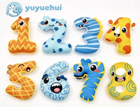 Jouets à mâcher amusants pour animaux de compagnie, en forme de lettres de dessins animés, en latex souple et coton, jouets interactifs pour chiots, chiens et chats