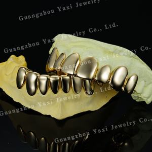 <span class=keywords><strong>Grillz</strong></span> Personalizzati Opachi di Alta Qualità, 8 su 8, in Argento S925, Oro Massiccio 10k 14k 18k, Gioielli Hip Hop per Denti - Product Image 3