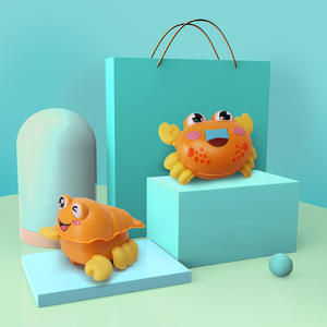 2024 nouveau dessin animé créatif presse contrôle glisse jouets amusant dessin animé <span class=keywords><strong>petit</strong></span> crabe bébé caoutchouc souple puzzle jouet - Product Image 4