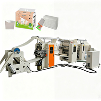 Máquina de toallas de papel con control PLC, plegadora de toallas de mano de múltiples carriles, laminadora de pegamento, máquina de interfoliado de pañuelos para el mercado brasileño