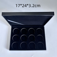 12 pièces 40mm boîte de rangement de pièces de monnaie boîte-cadeau en papier plastique pour capsule de 45mm taille extérieure