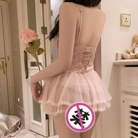 Lingerie Sexy femmes forme porter cour française à armatures avec soutien-gorge pad ligne d'os de poisson broderie dentelle corset robe courte G5236