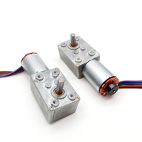 Motor Listrik DC 12V Dengan Gearbox Reduksi Dengan Encoder Torsi Tinggi Kecepatan Rendah Motor Gear Worm DC 24V
