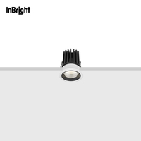 Commercial Intérieur COB Dali Dimmable LED Plafond Rond Spot Down Light 8W 10W 15W 25W Tube Polarisé Encastré Lampe Downlight