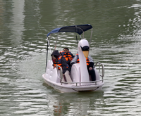 Bateaux à pédales en PE pour parc aquatique, bateaux à pédales en forme de cygne