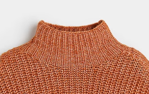 נשים פופולריות גבוהה של נשים רכות נוחות שרועה סרוג צווארון גבוה שרוול ארוך סוודר - Product Image 3