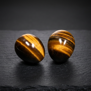 Huevos de ojo de tigre y ágata de piedras preciosas, piedras naturales, artesanía de cristal, Reiki, mineales, Gema de Jade, Feng Shui, Ojo de Tigre, huevos - Product Image 2