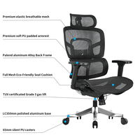 Chaise de bureau de direction ergonomique en maille réglable de haute qualité et moderne