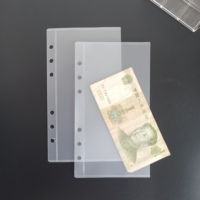 Enveloppes de rangement pour argent, transparentes givrées, imperméables et résistantes à l'usure, format A6, pour planificateur budgétaire et classeur à argent