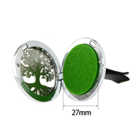 35mm Alliage Aroma Huile Essentielle Parfum Diffuseur Voiture Diffuseur Vent Clip Voiture Aromathérapie Parfum Huile Médaillon avec 10pcs Tampons Gratuit