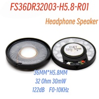 Controlador de diafragma de titanio compuesto de 40MM 20Hz-10kHz Hi-Fi sonido fuerte 112 ± 3dB 24 Ohm 30mW altavoces de auriculares para auriculares de gama alta