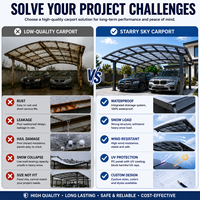 Fournisseur de carports commerciaux en polycarbonate OEM, carports en aluminium sur mesure, auvents de stationnement imperméables