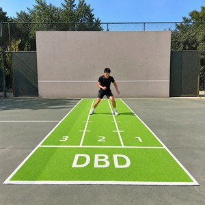 Piste d'entraînement en gazon synthétique vert pour l'entrée du parc VTT, <span class=keywords><strong>tapis</strong></span> extérieur antidérapant marqué pour le fitness - Product Image 3