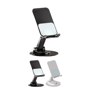 Wholesale Rotating Foldable Mobile Phone <b>Holder</b> 360 Degree White Black Flexible Rotatable Phone Stand with Logo - Product Image 2