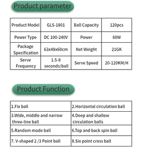 GLS-1801 tự động từ xa quần vợt Tự động thức ăn máy đào tạo bóng tennis máy - Product Image 5