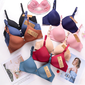 Petto <span class=keywords><strong>piccolo</strong></span> 34-40 sottile tazza B con trapani regolati in pizzo alla moda con stampa reggiseno senza fili per donna - Product Image 1