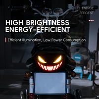 Feu arrière de moto LED 12V avec œil de démon, clignotant séquentiel couleur, avertisseur de freinage de sécurité, accessoire moto