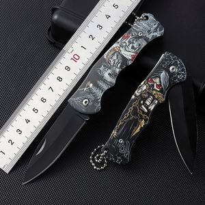 Factory Wholesale OEM Custom 6-inch Length Steel Blade 3D Printed <b>Plastic</b> Handle EDC Mini Tactical Camping Folding <b>Pocket</b> Knife - Product Image 5