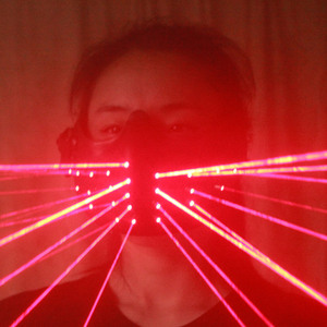 Ricaricabile maschera Laser rosso maschera <span class=keywords><strong>di</strong></span> illuminazione per <span class=keywords><strong>Halloween</strong></span> DJ Party Nightclub Show Stage luminoso LED maschera - Product Image 1
