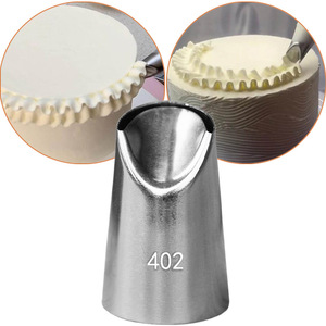 Tulip And Dahlia Piping Tip 402 Stainless Steel Medium Size For Butter Piping Cake Decorating - Product Image 1